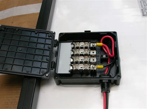 plastic junction box with metal strain relief solar|solar panel junction box diagram.